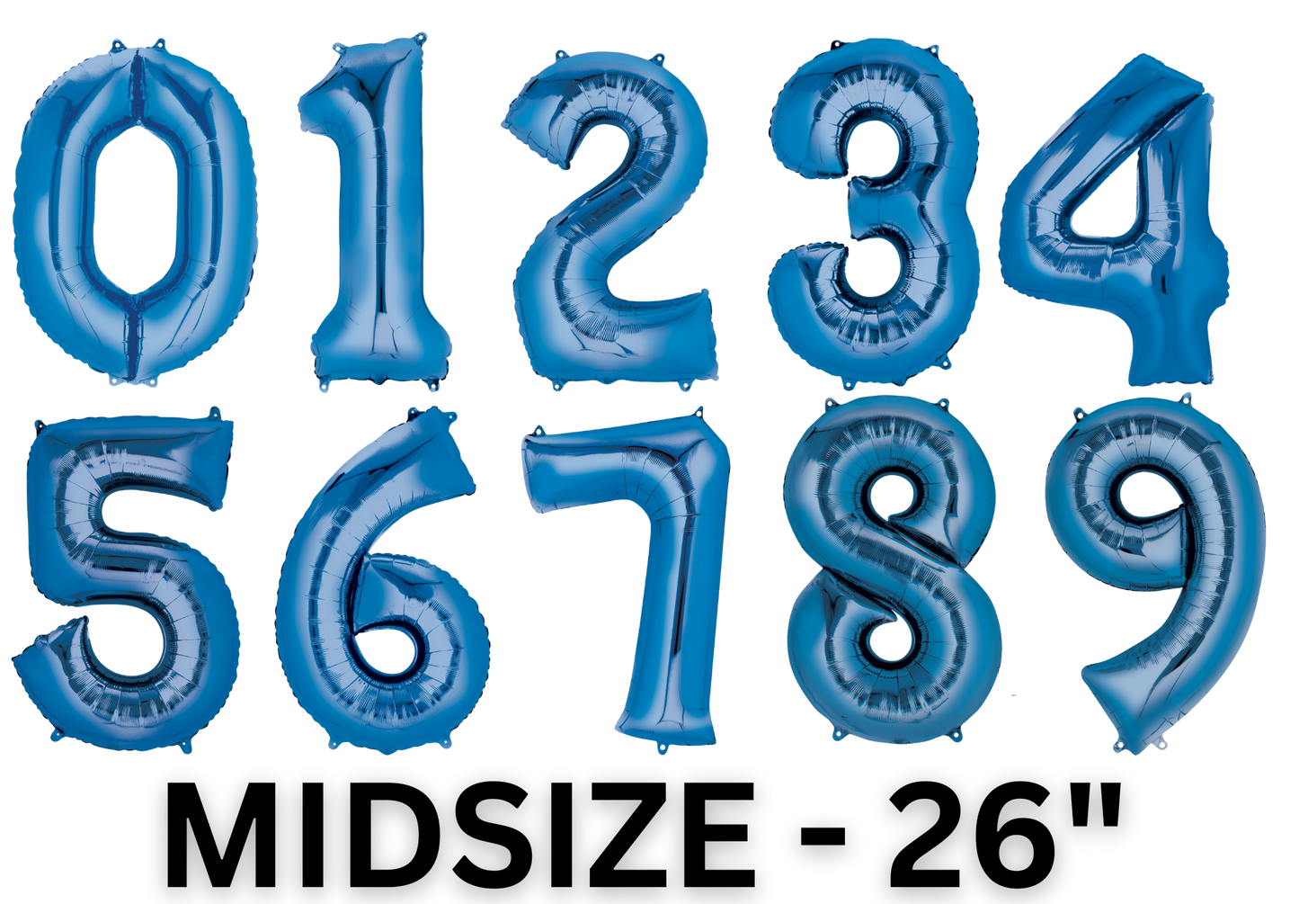 26" Midsize Blue Numbers