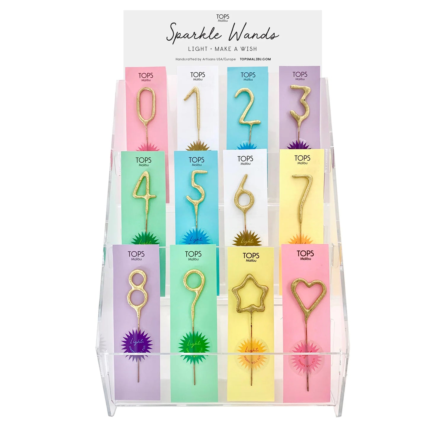 Mini Gold Number Sparkler - Candle Wand