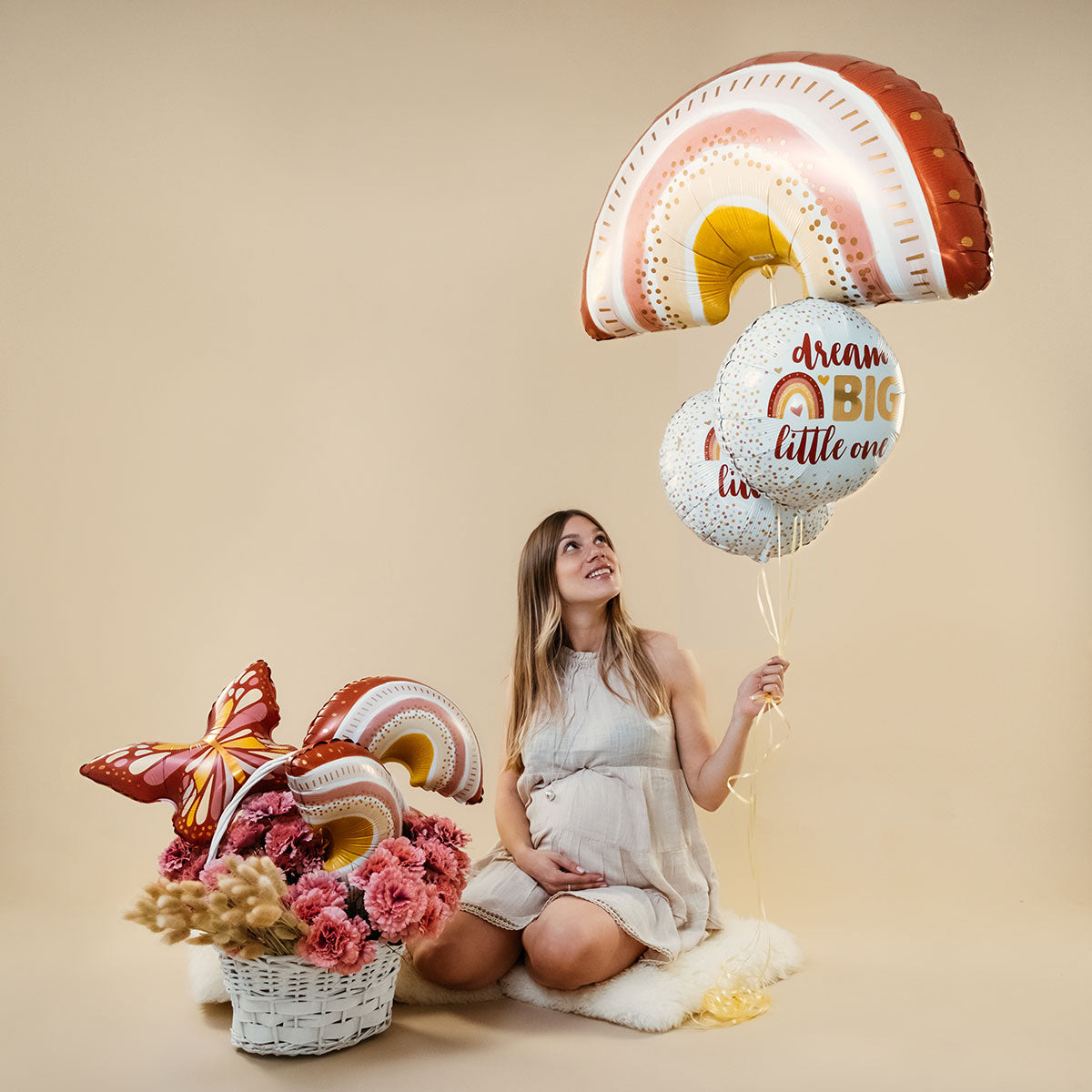 32" Boho Rainbow SuperShape Foil Balloon