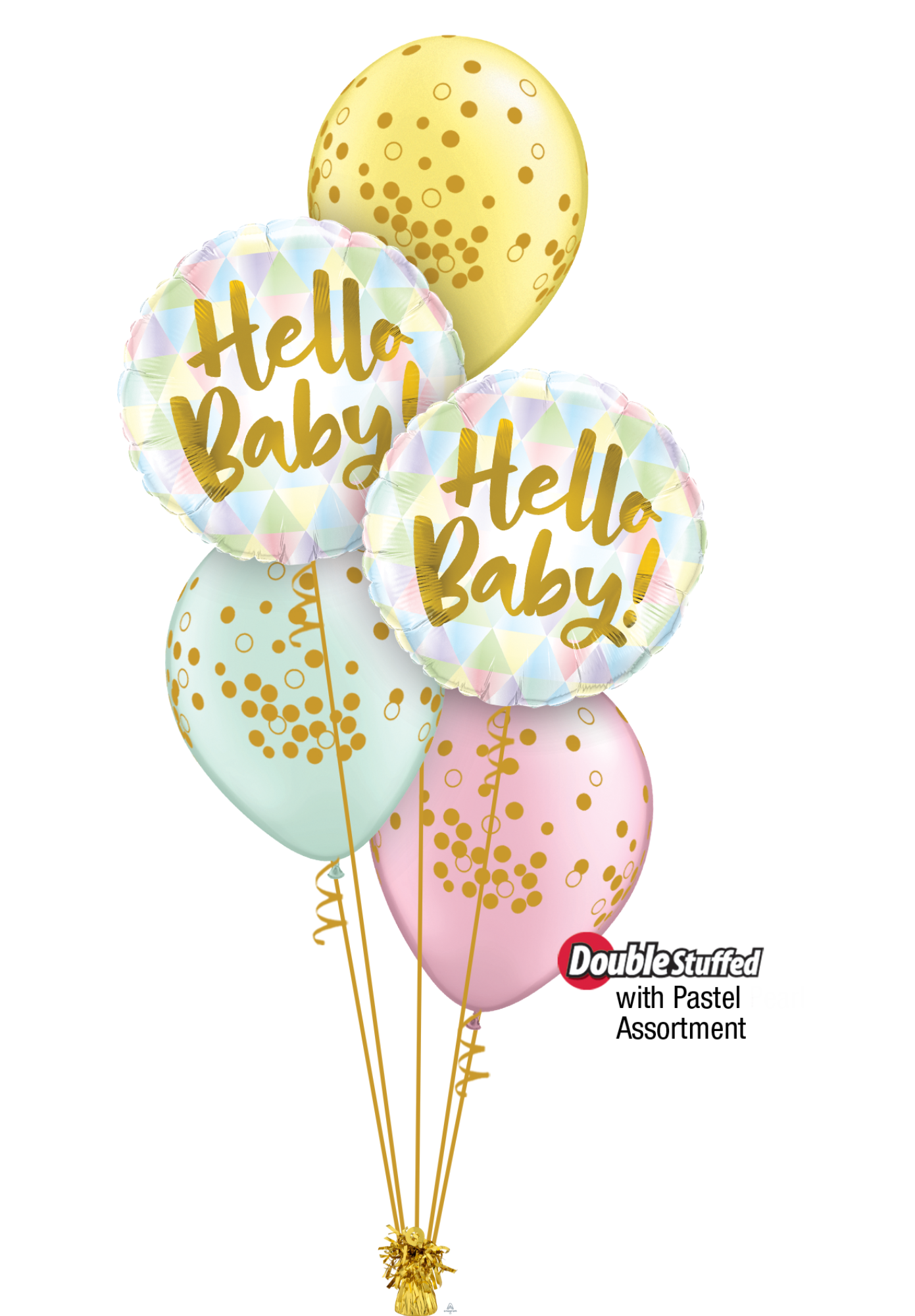Hello Baby Balloon Bouquet Bundle