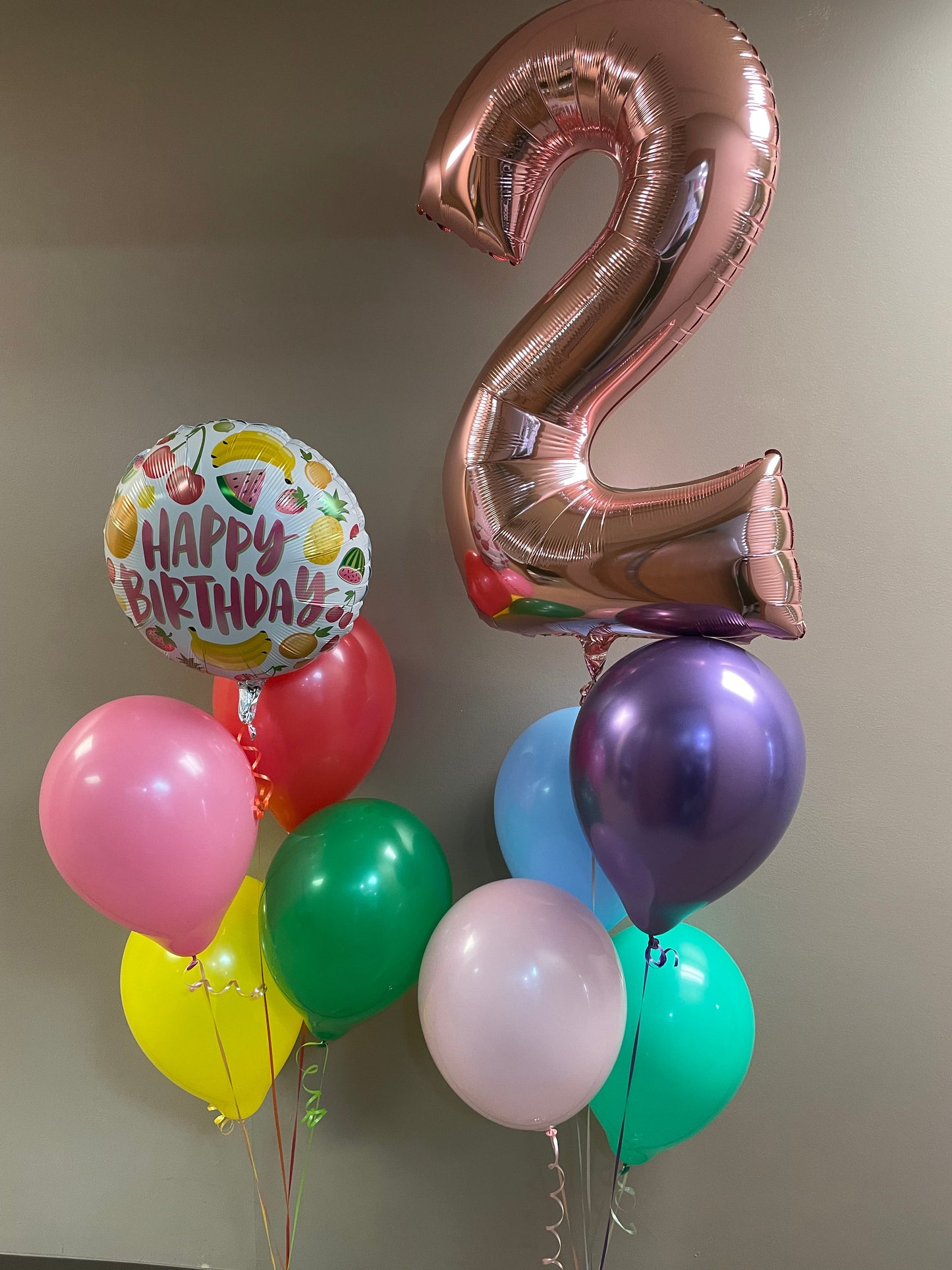 34" Large Rose Gold Numbers - Qualatex (Discontinued)