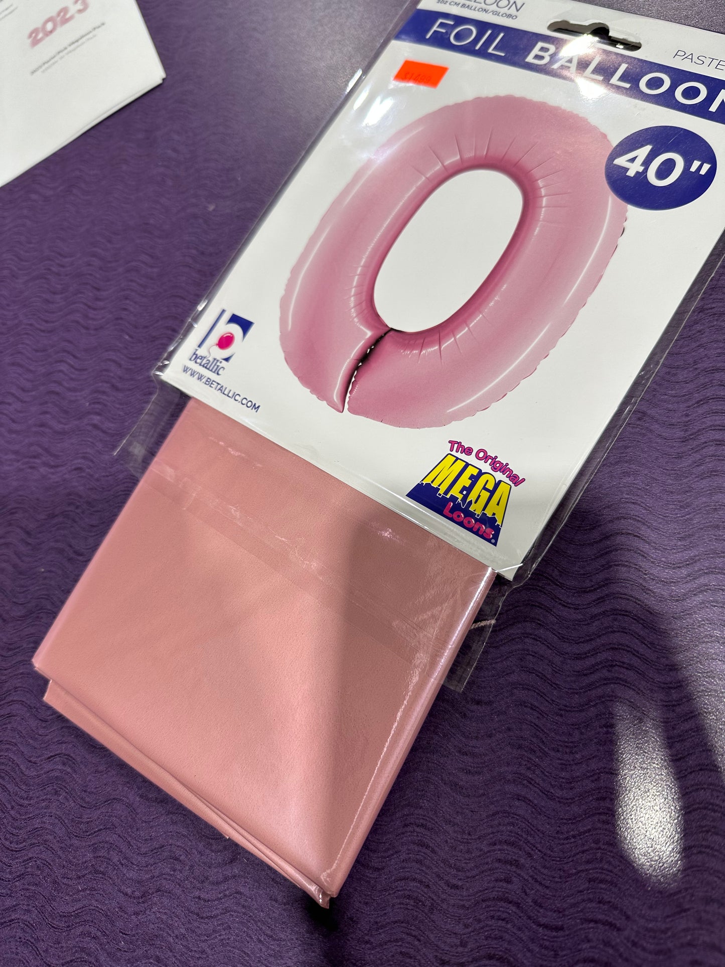 Large Pastel Pink Numbers