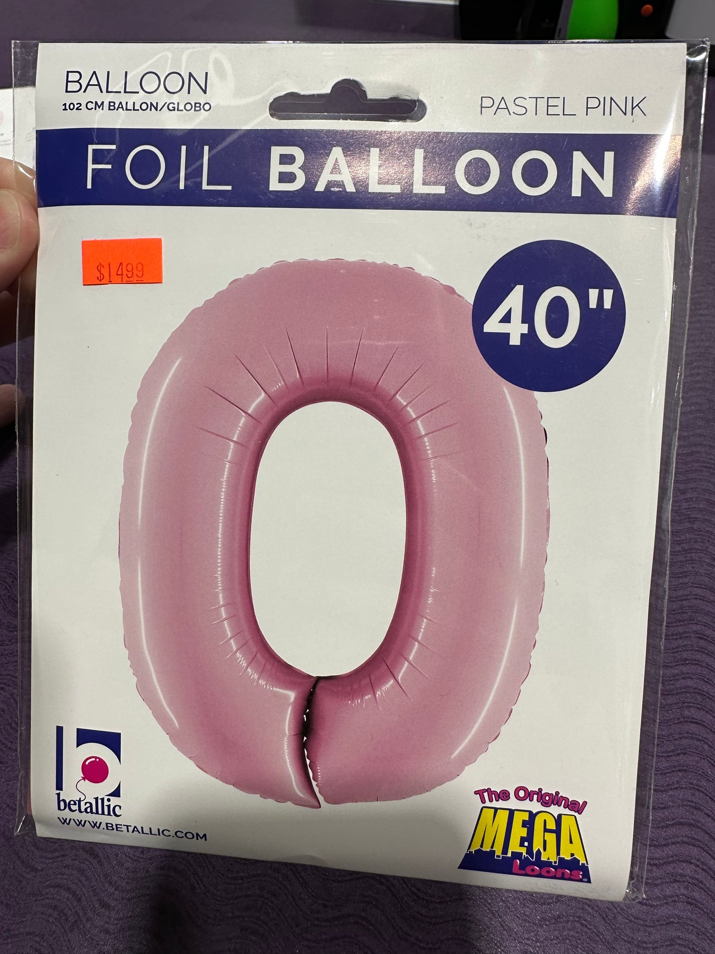 Large Pastel Pink Numbers