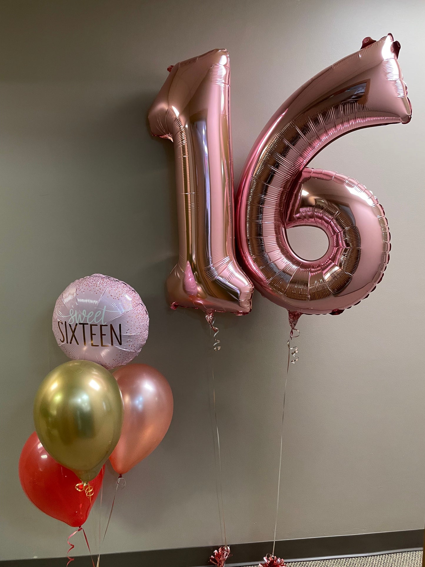 34" Large Rose Gold Numbers - Qualatex (Discontinued)