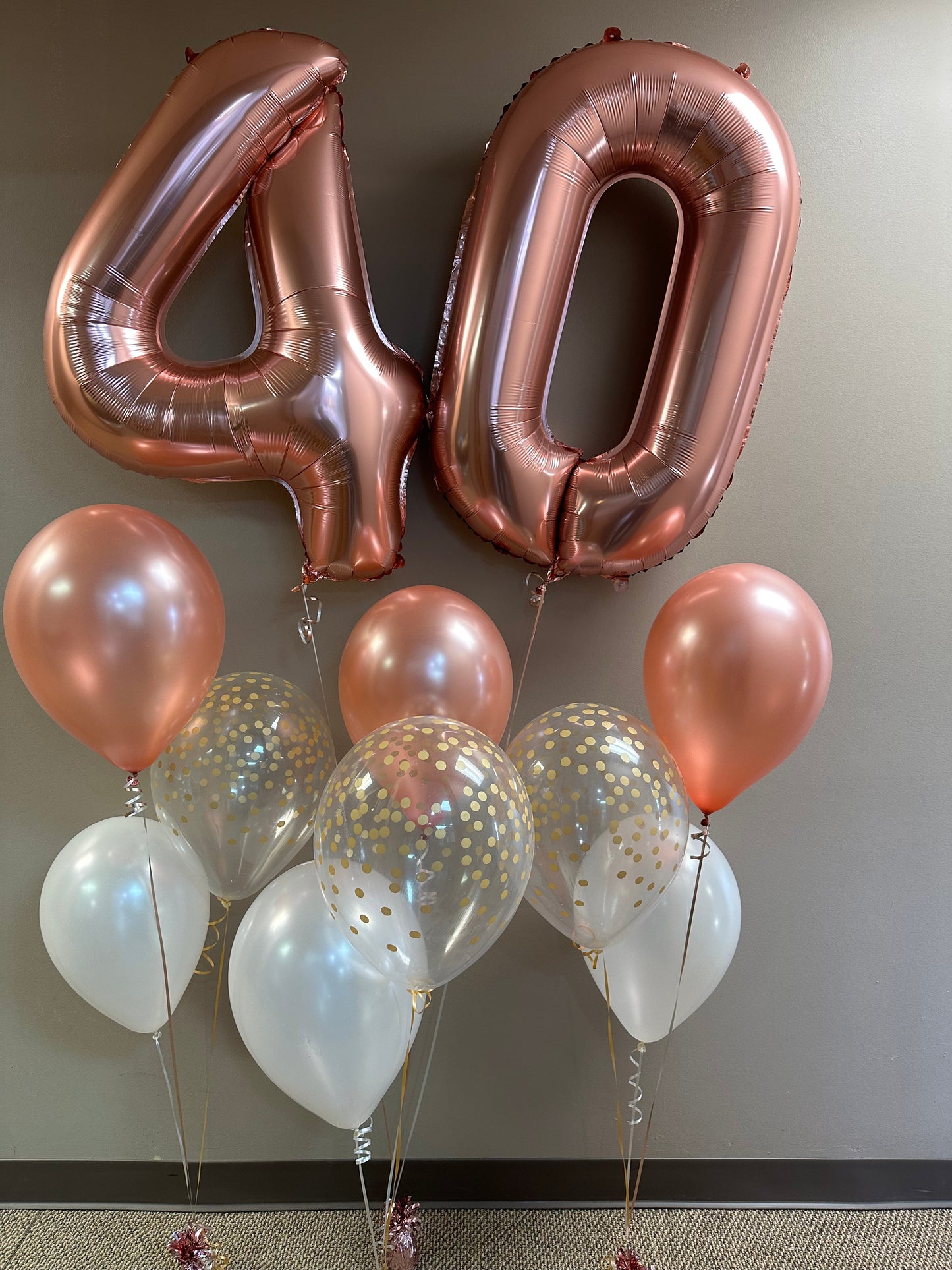 34" Large Rose Gold Numbers - Qualatex (Discontinued)
