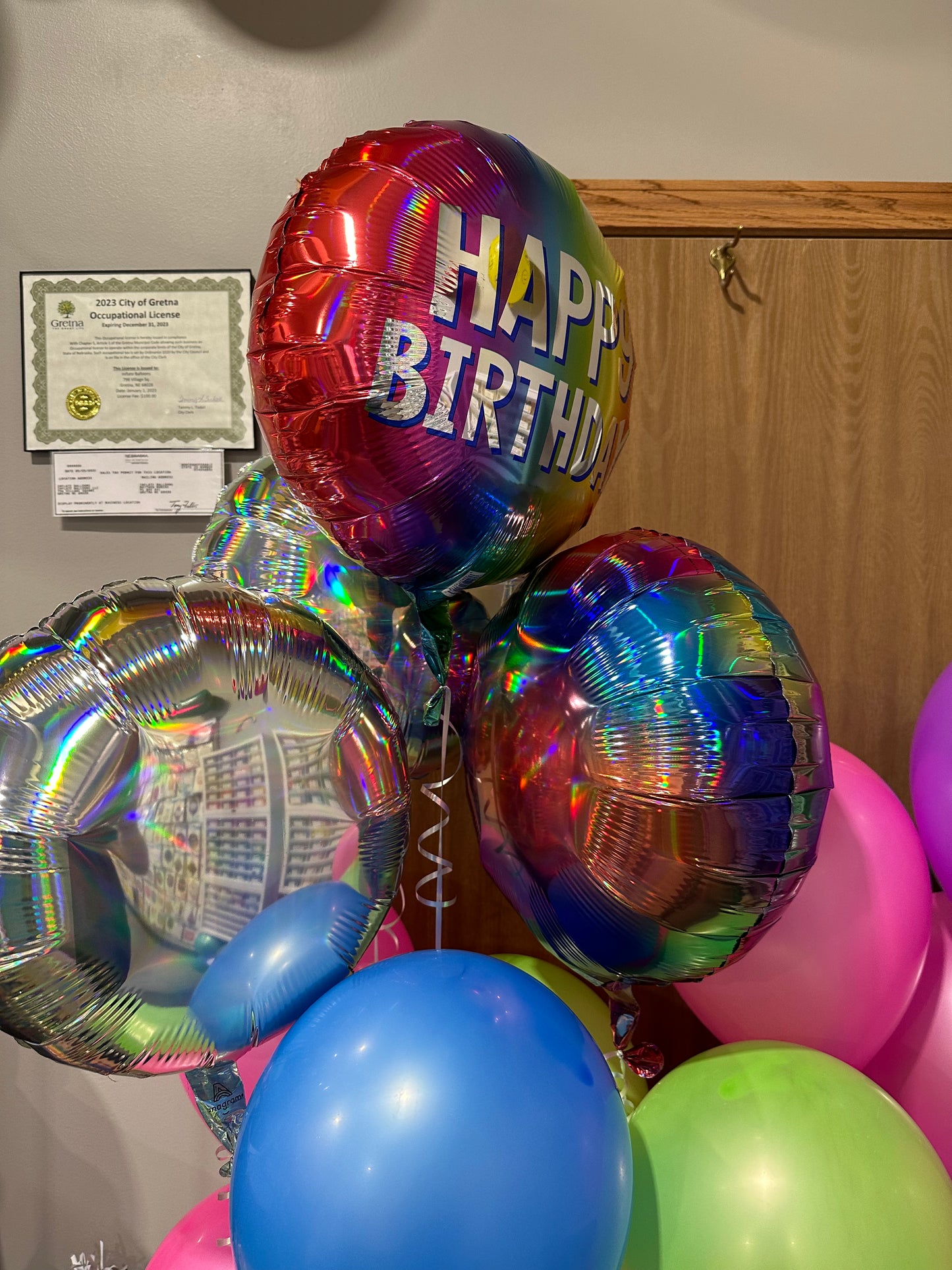 Happy Birthday - Holographic Ombre