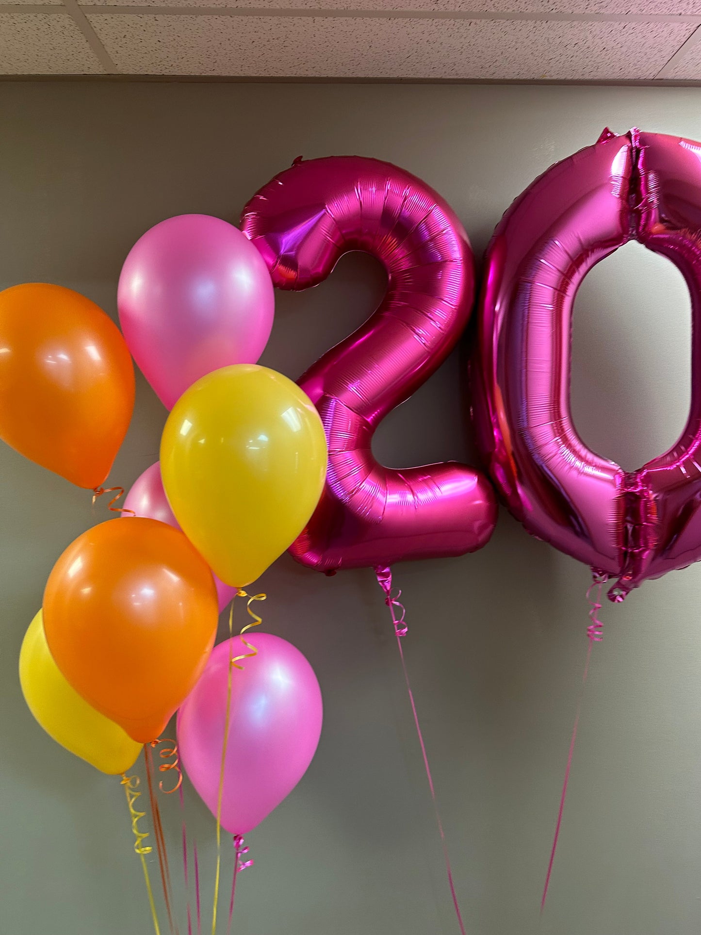 34" Large Magenta Numbers - Qualatex (Discontinued)