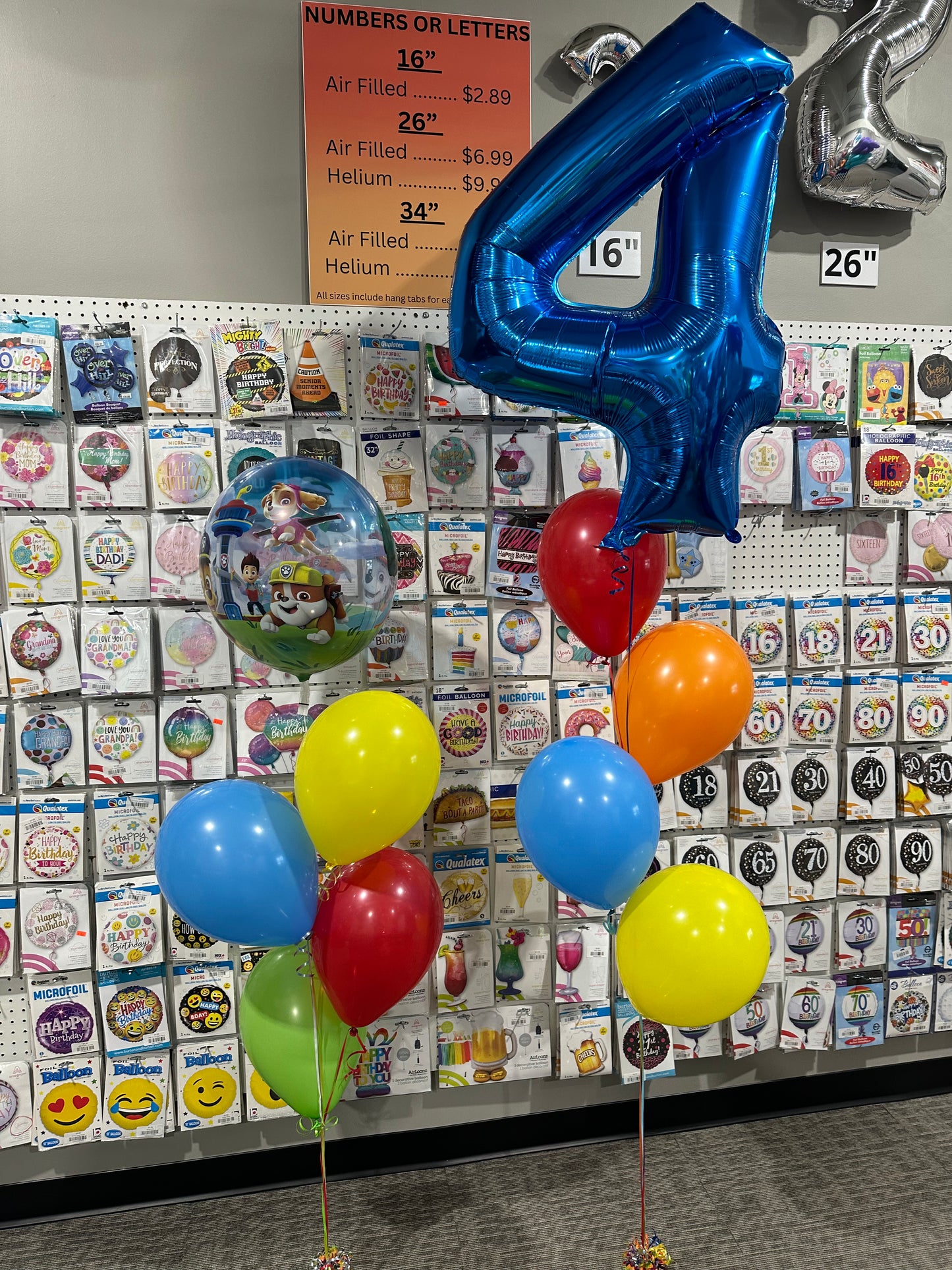 Large 34" Blue Numbers
