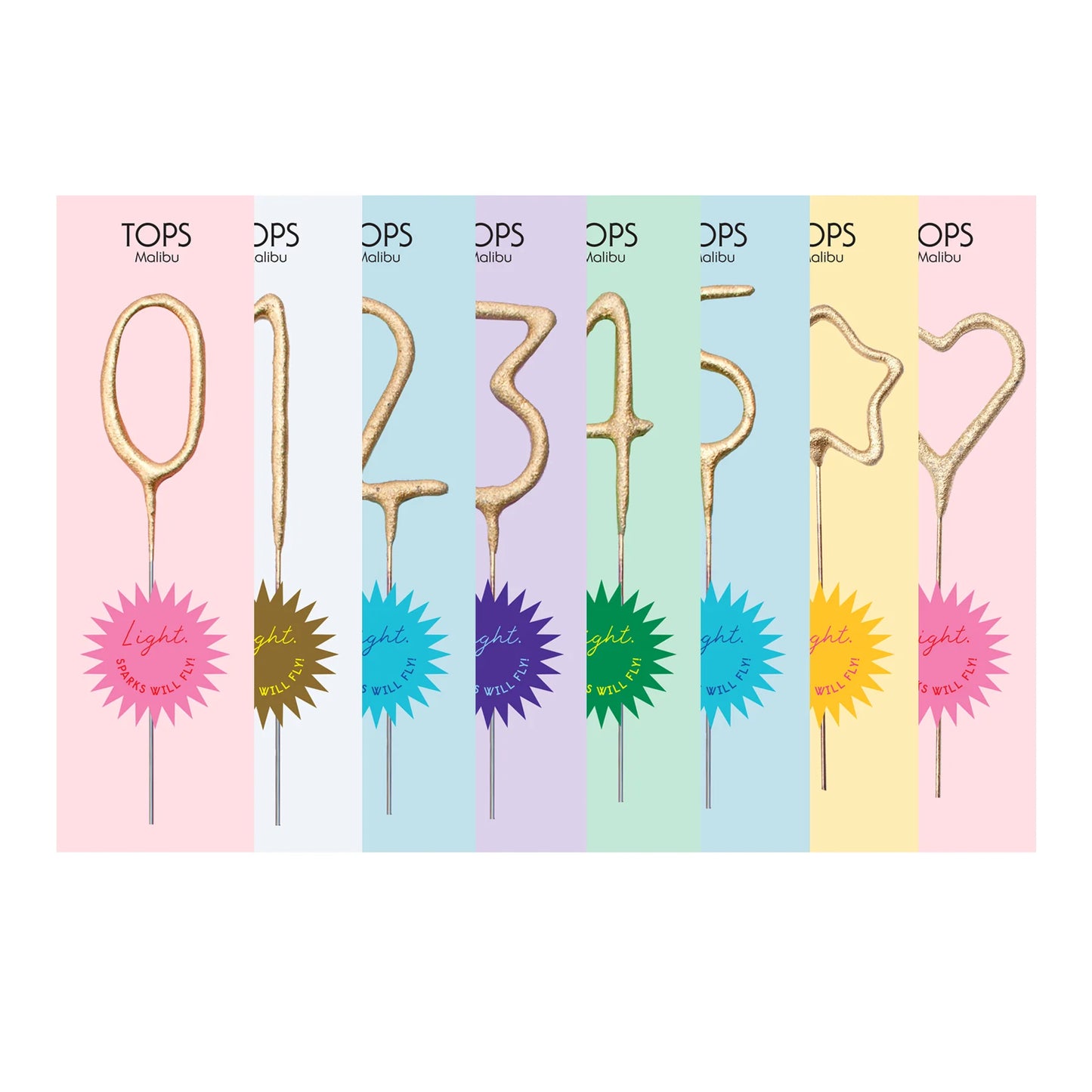 Mini Gold Number Sparkler - Candle Wand