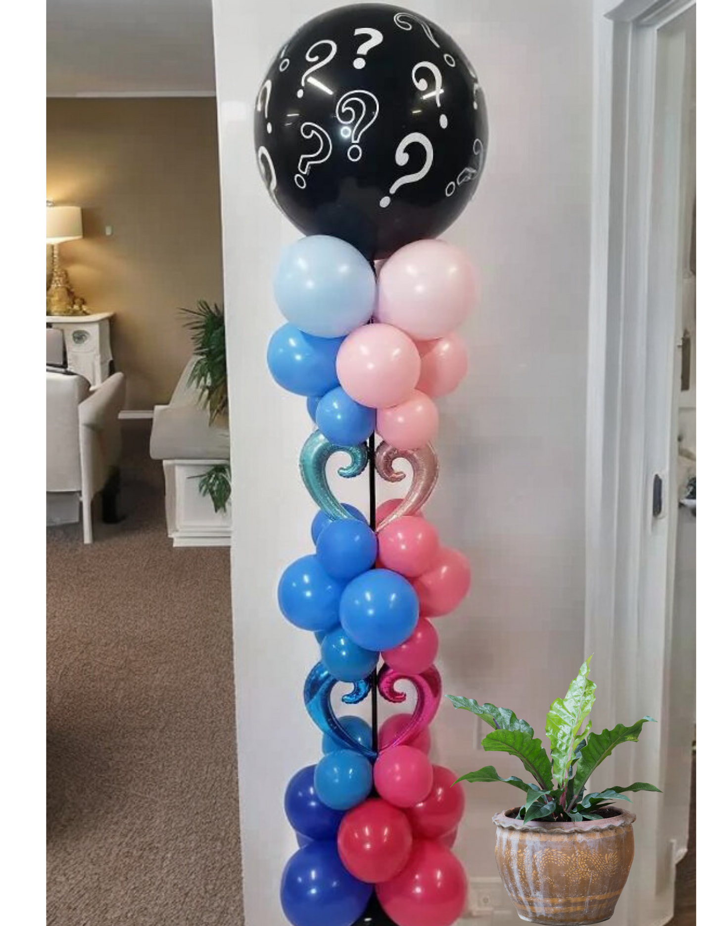 Ombré Wavy Column