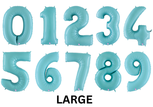 Large Pastel Blue Numbers