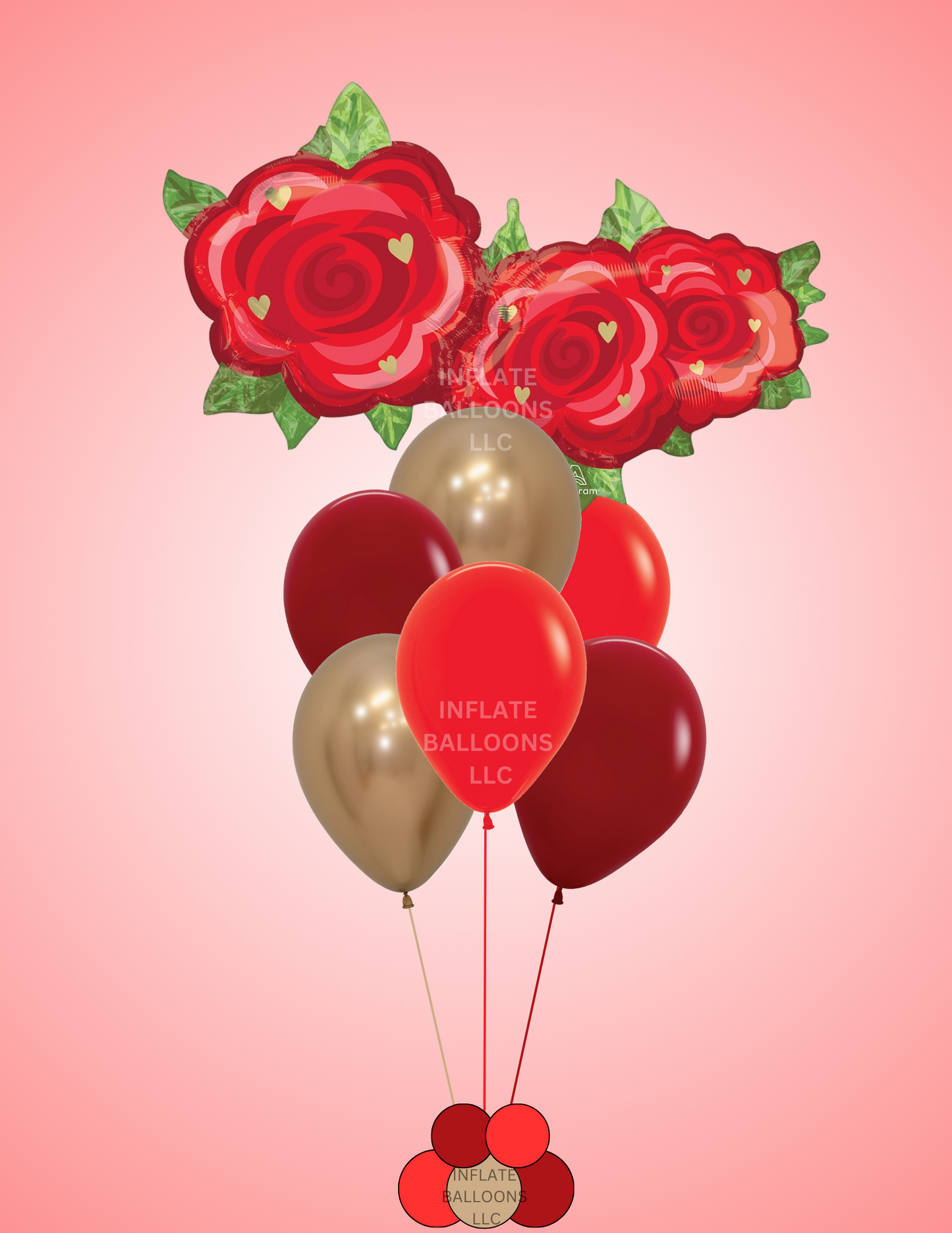 Red Rose Trio - Bouquet