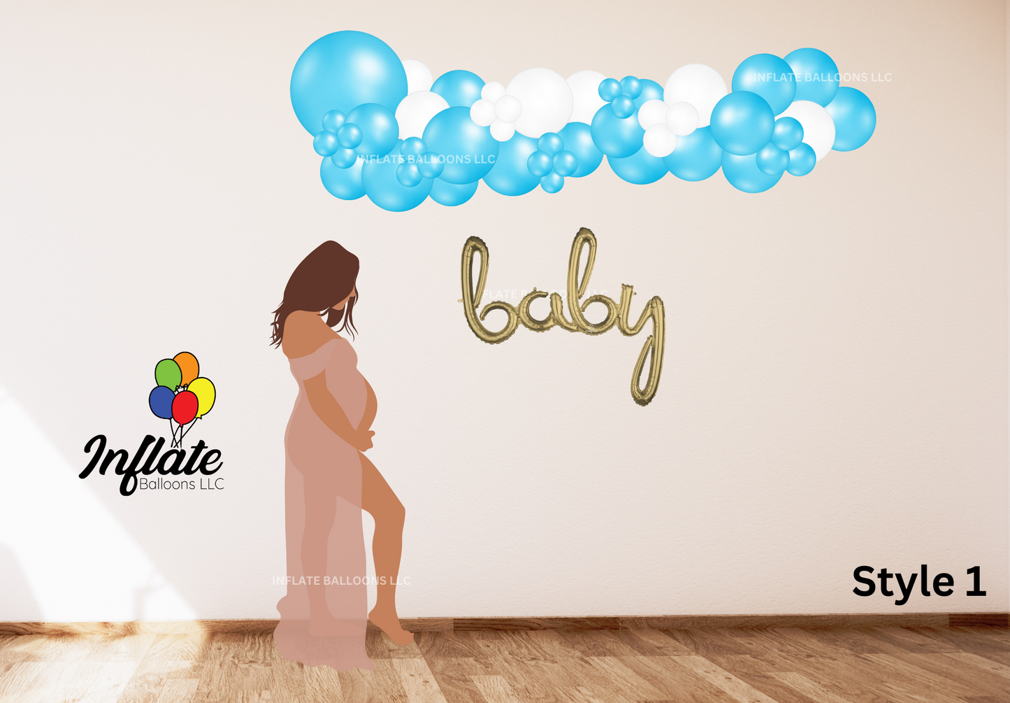 Baby Boy - Garland & Script Word