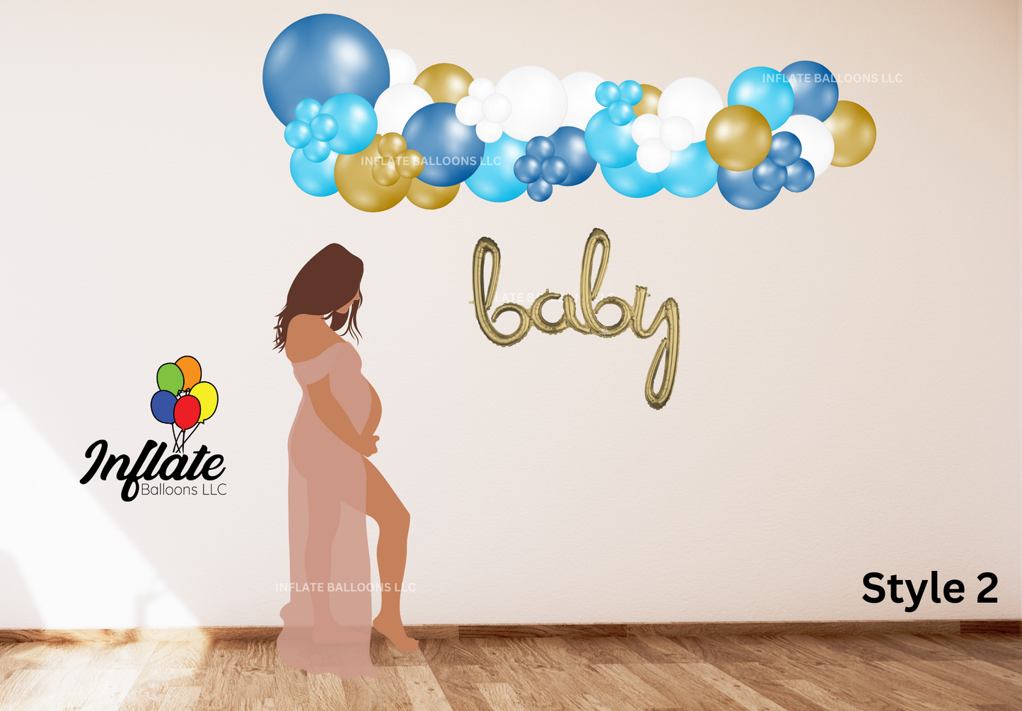 Baby Boy - Garland & Script Word