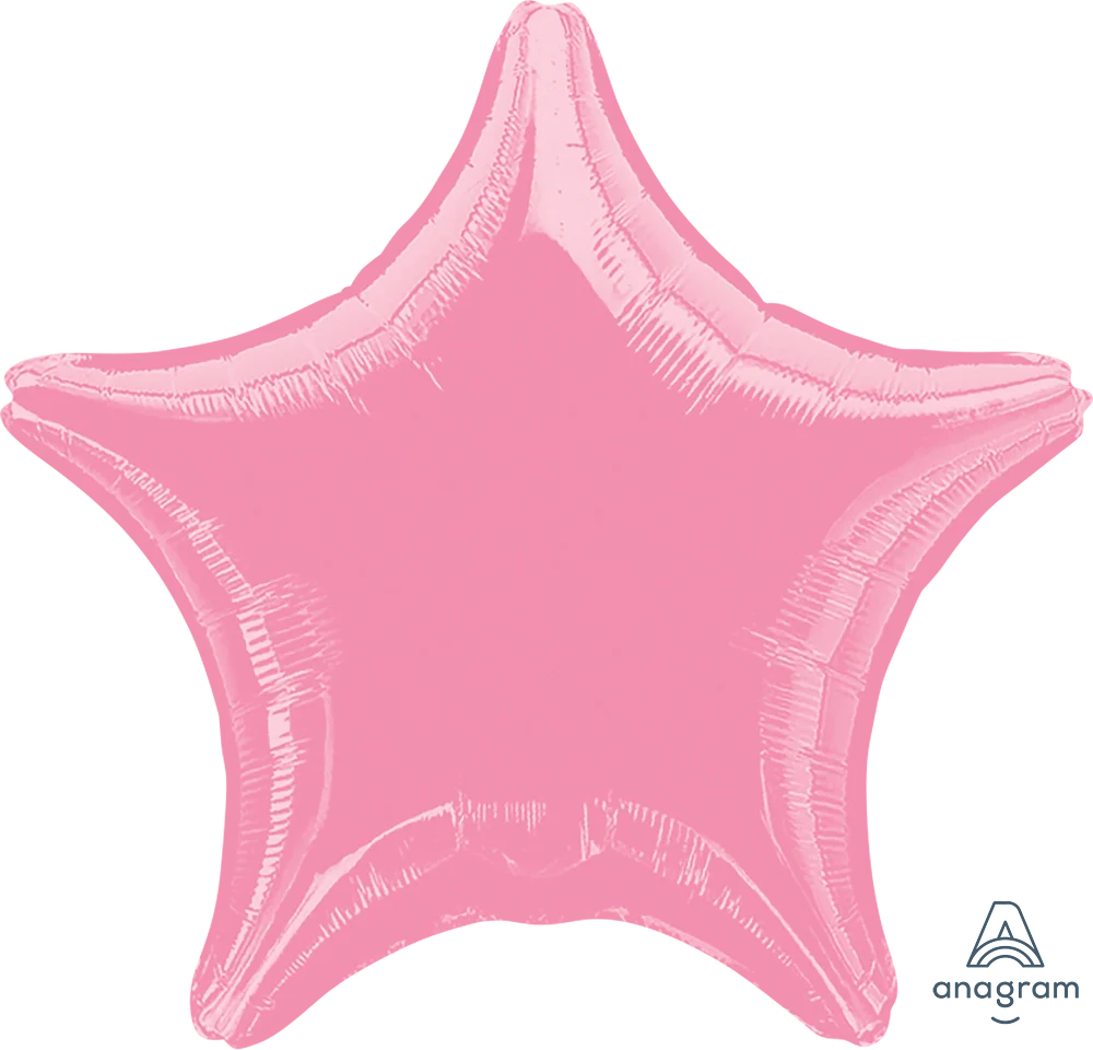 17" Metallic (Light) Pink Star Foil