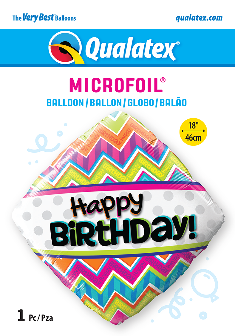 Happy Birthday - Diamond Chevron