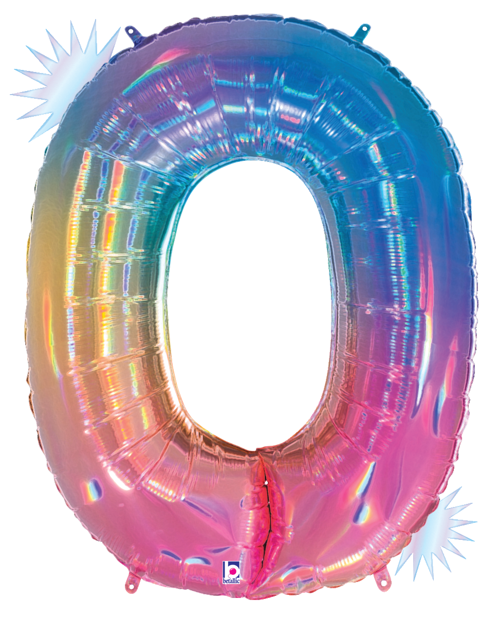 40" Opal Rainbow Number