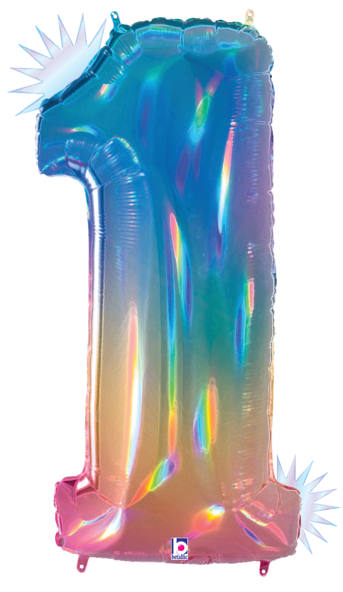 40" Opal Rainbow Number