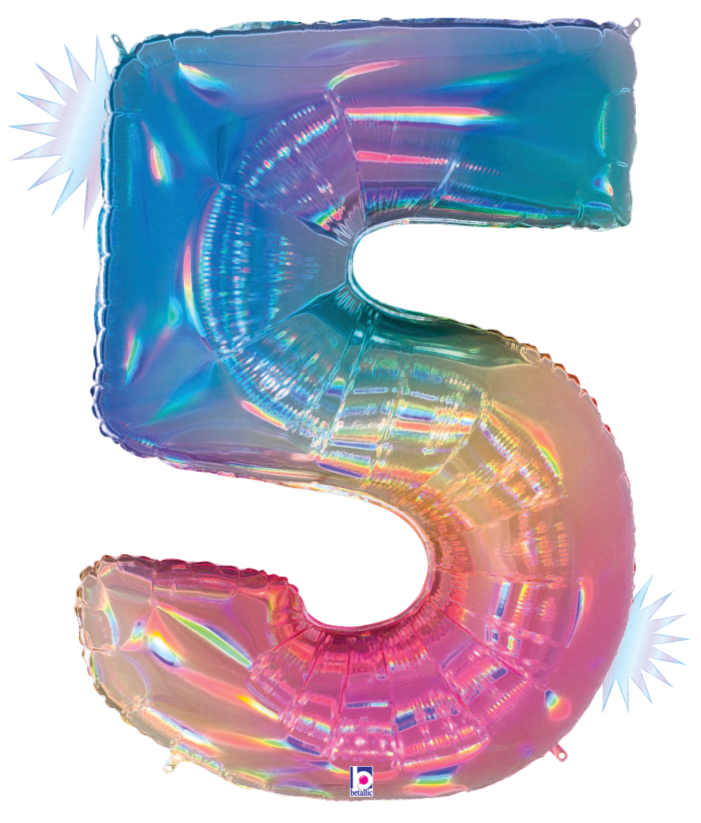 40" Opal Rainbow Number