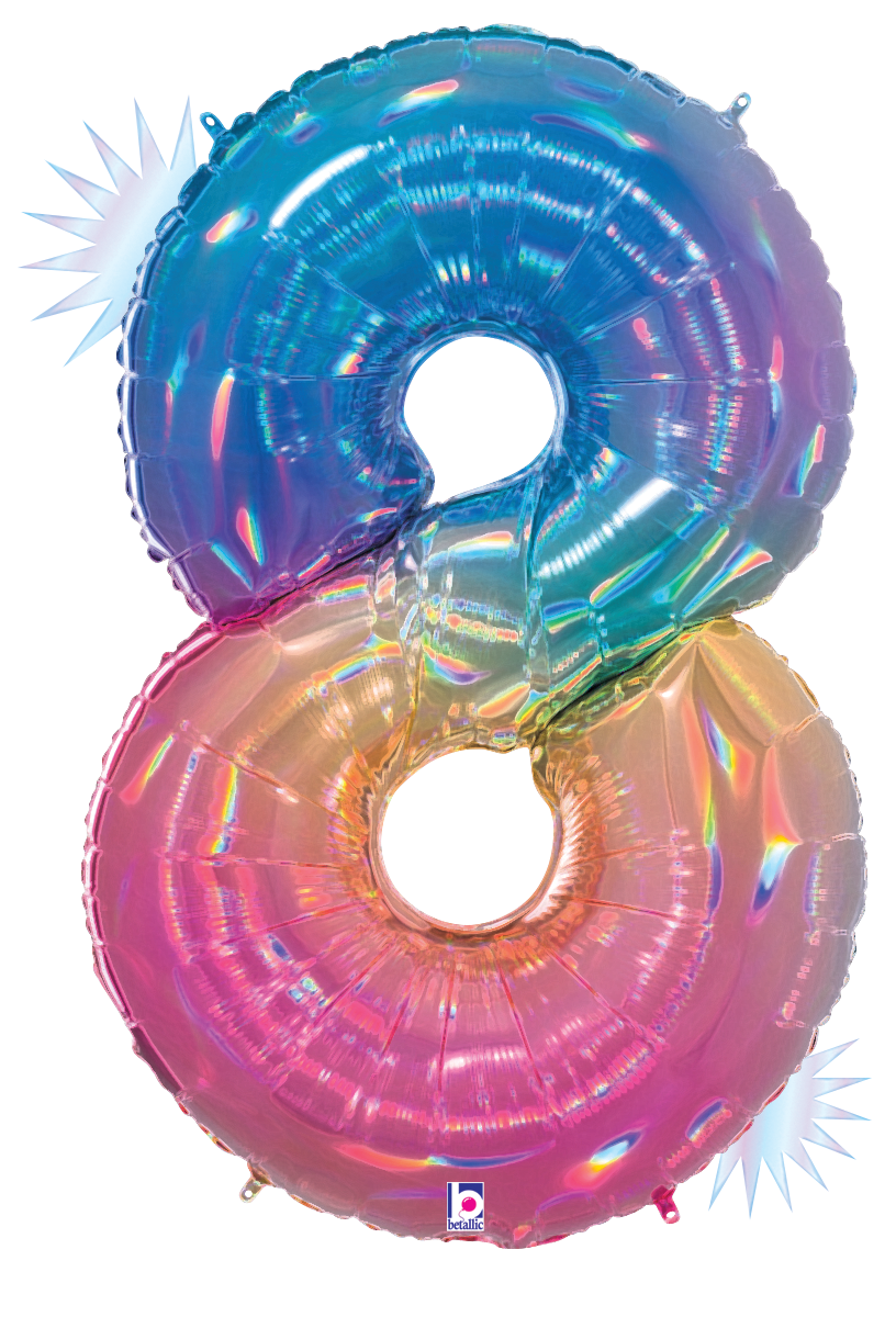 40" Opal Rainbow Number