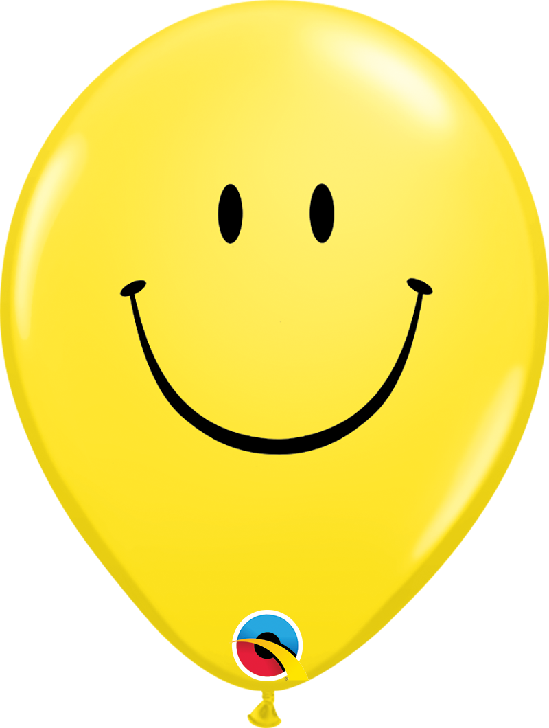 11" Latex - Yellow Smiley Face