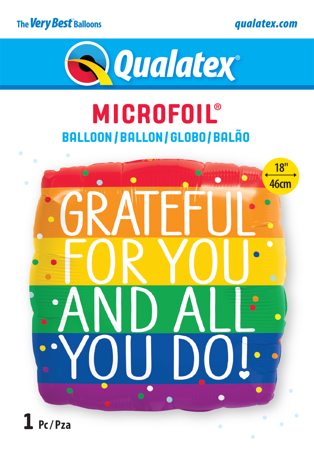 Grateful For You - Rainbow Stripes