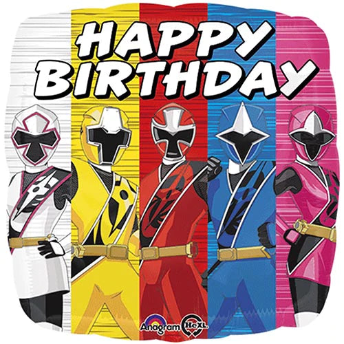 Happy Birthday - Power Rangers Stripes