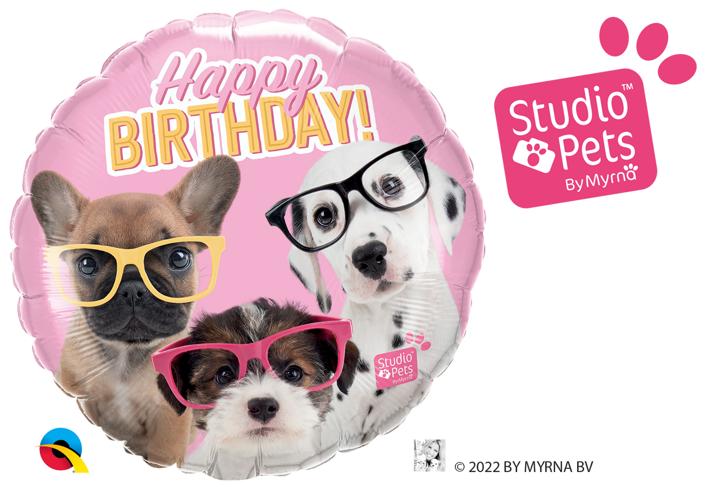 Happy Birthday - Puppies With Glasses