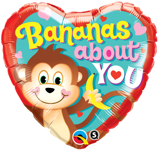 18" Bananas About You Foil Balloon