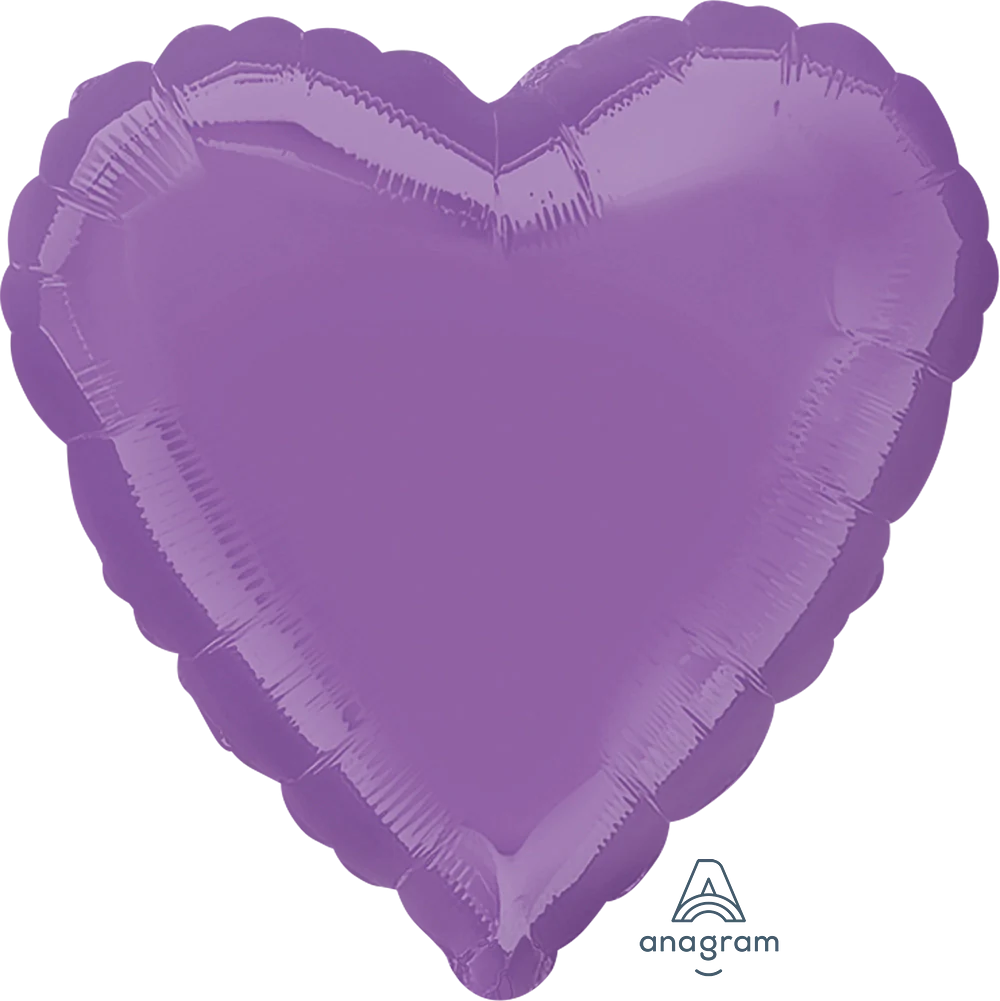 17" Lilac Heart Foil