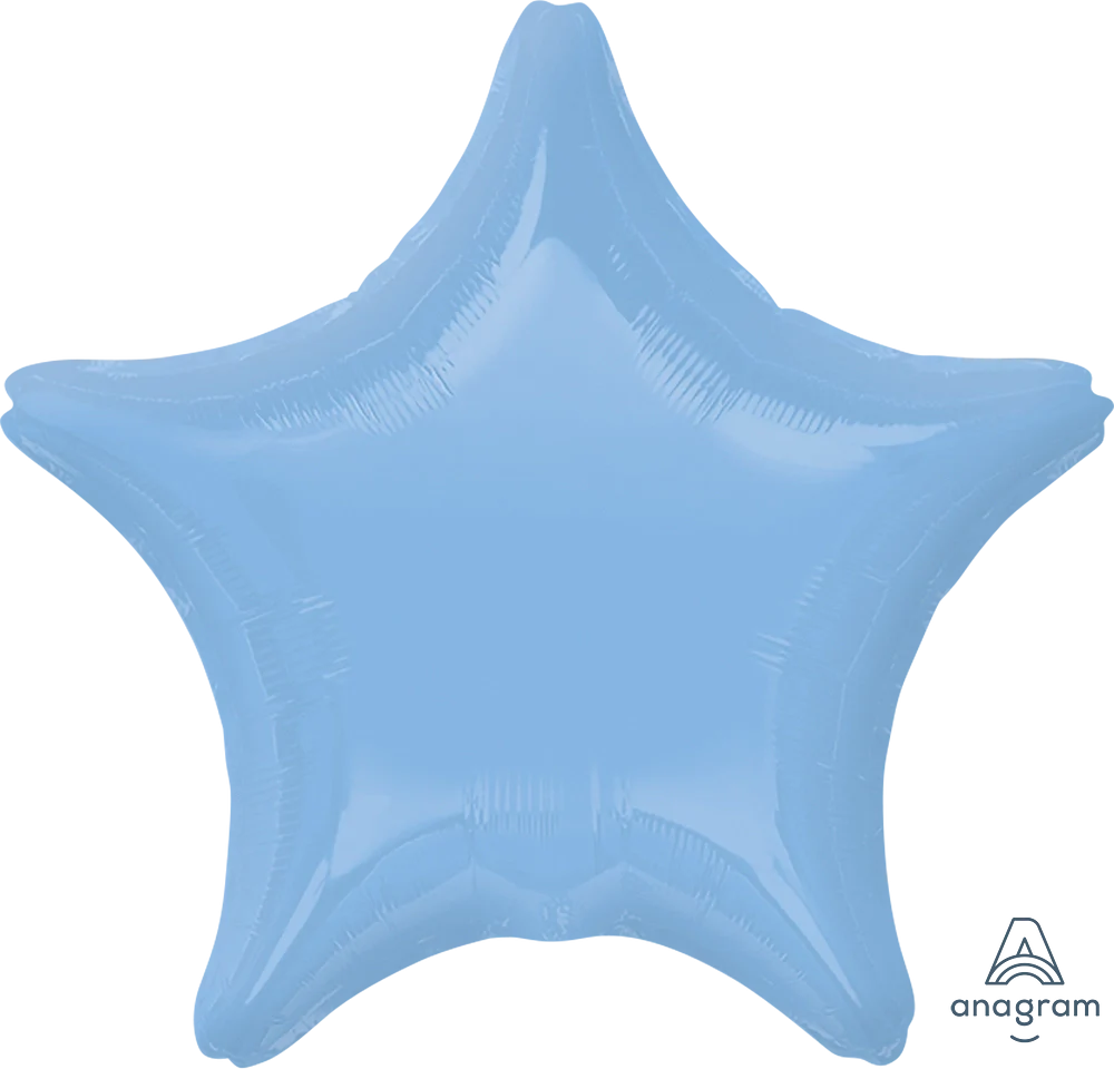 17" Pastel Blue Star Foil