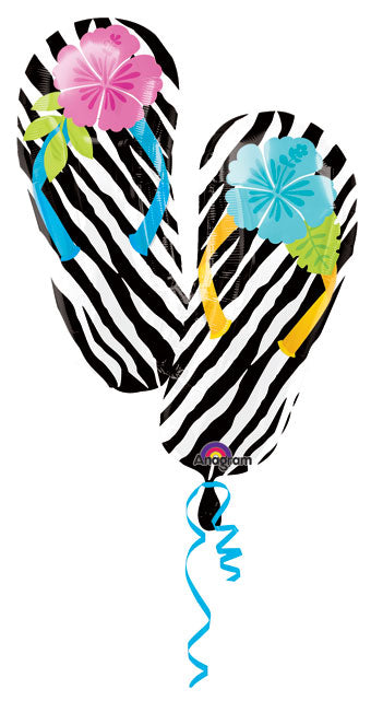 Flip Flops - Zebra Pattern - SuperShape