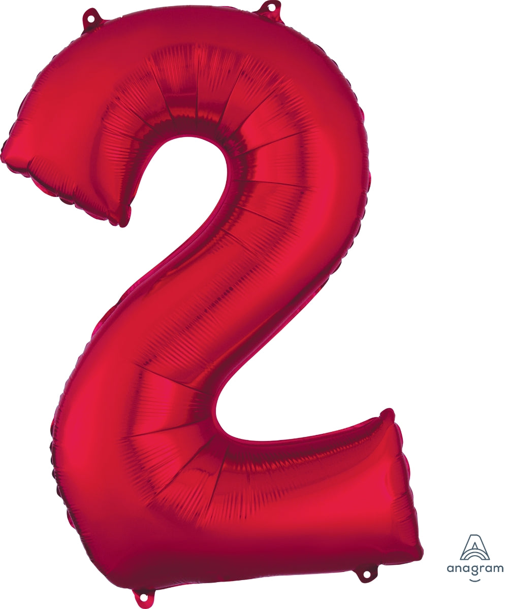 34" Large Red Numbers