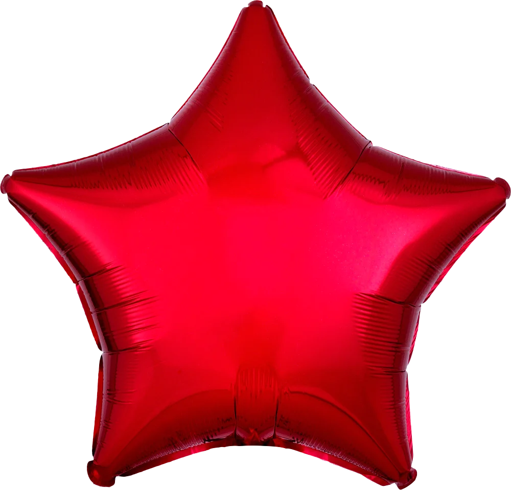 17" Metallic Red Star Foil