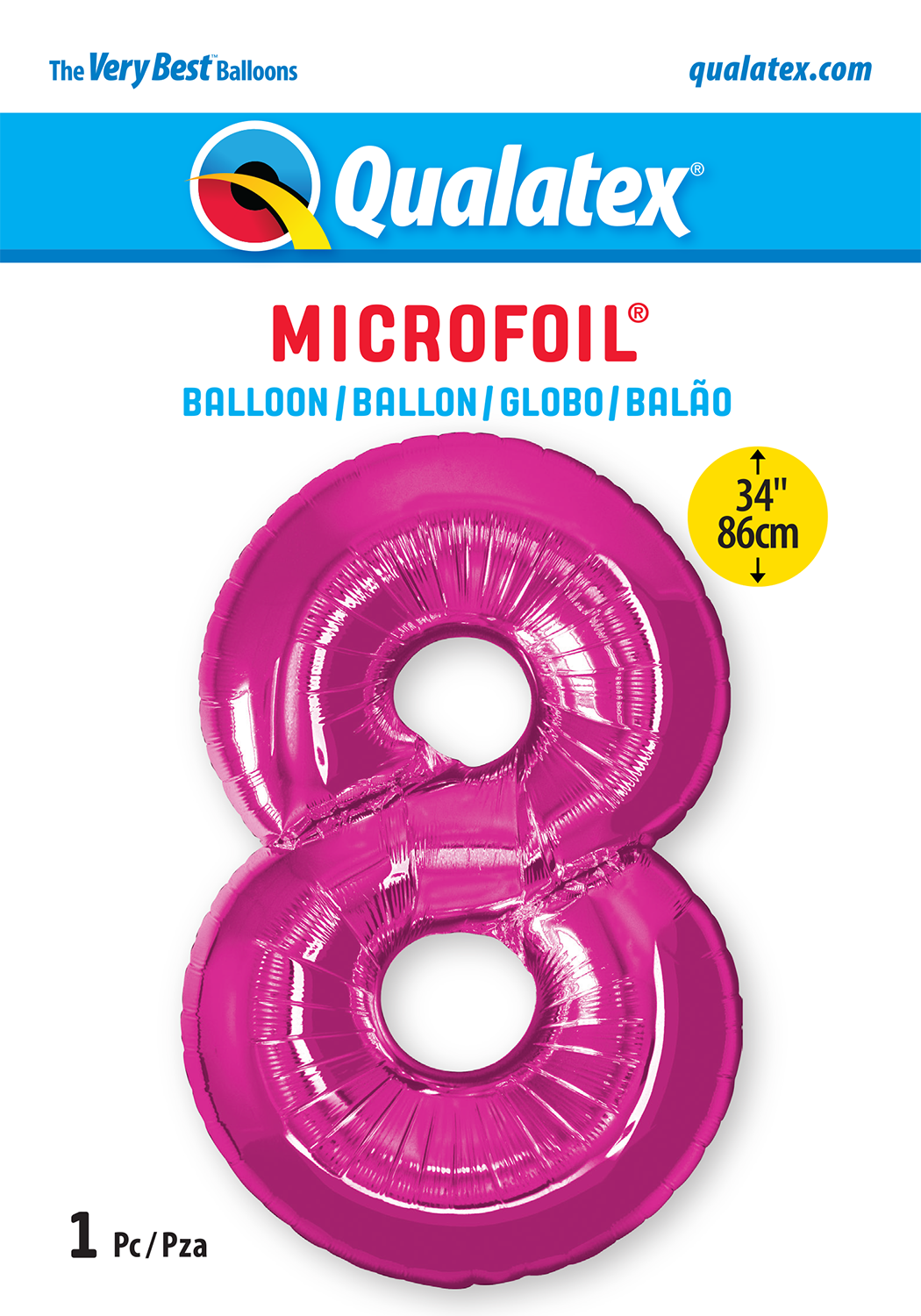 34" Large Magenta Numbers - Qualatex (Discontinued)