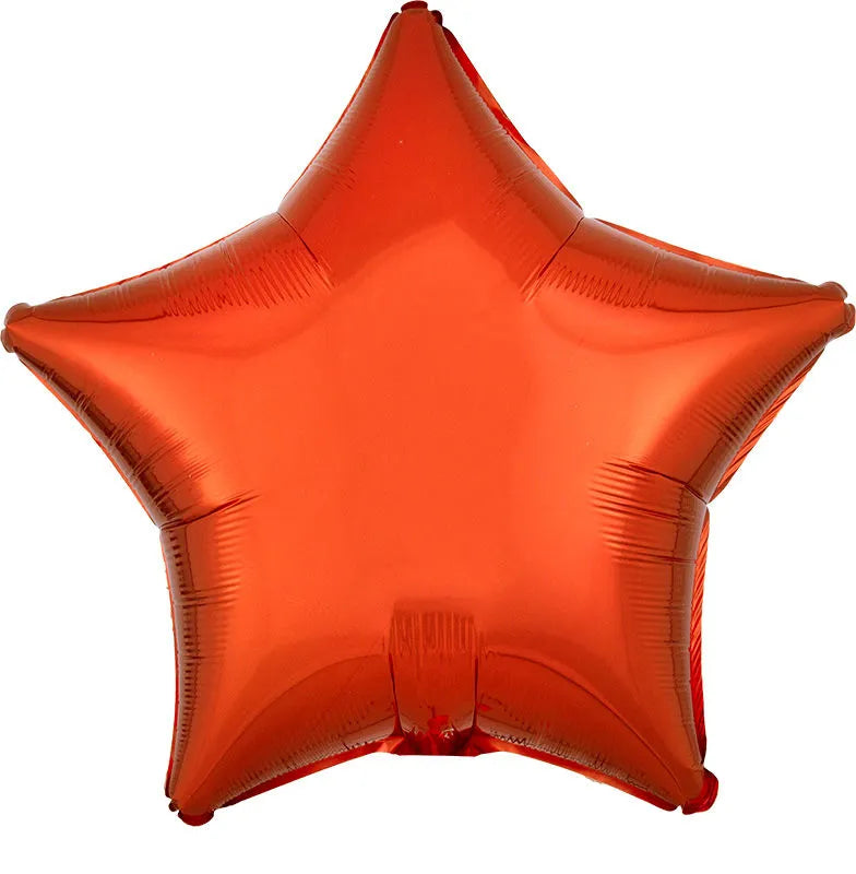 17" Orange Star Foil Balloon