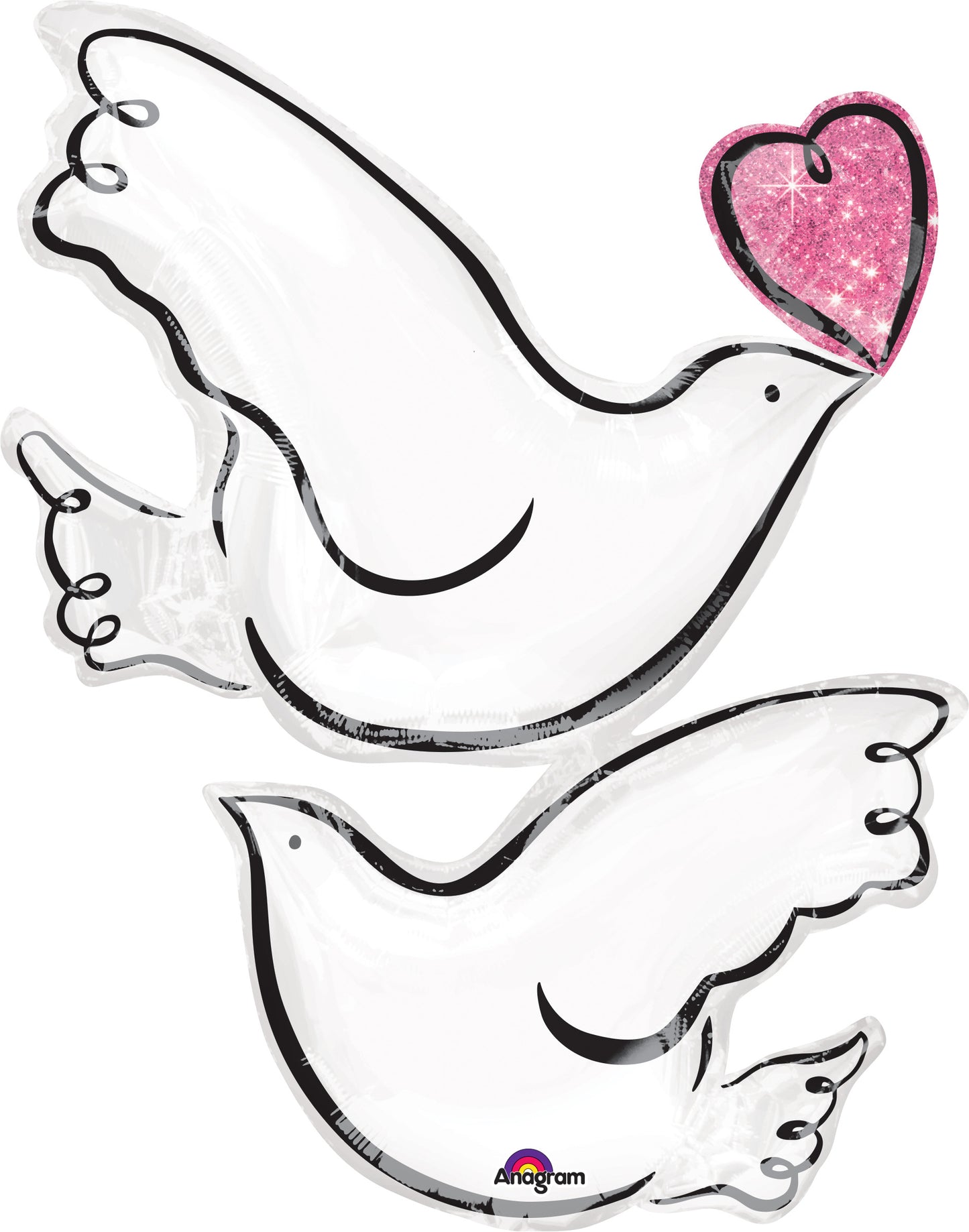 Wedding Doves - Foil SuperShape Balloon