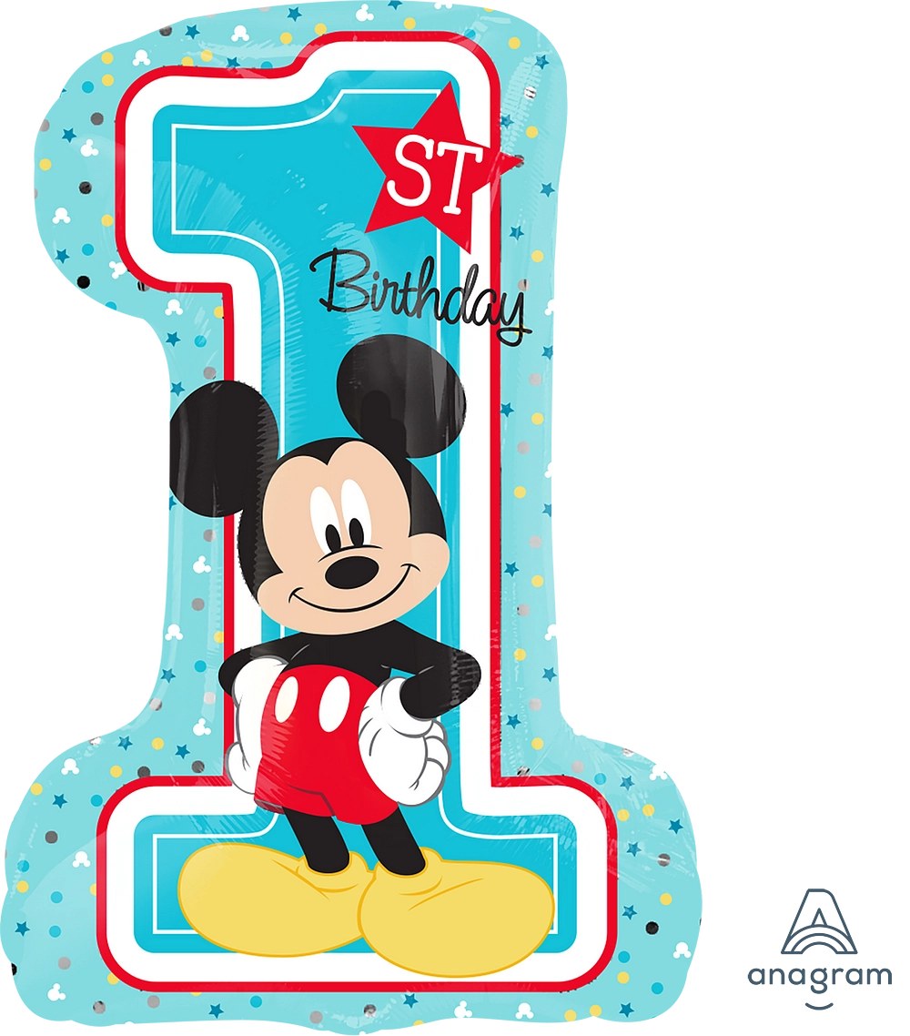 Mickey's 1st Birthday Number