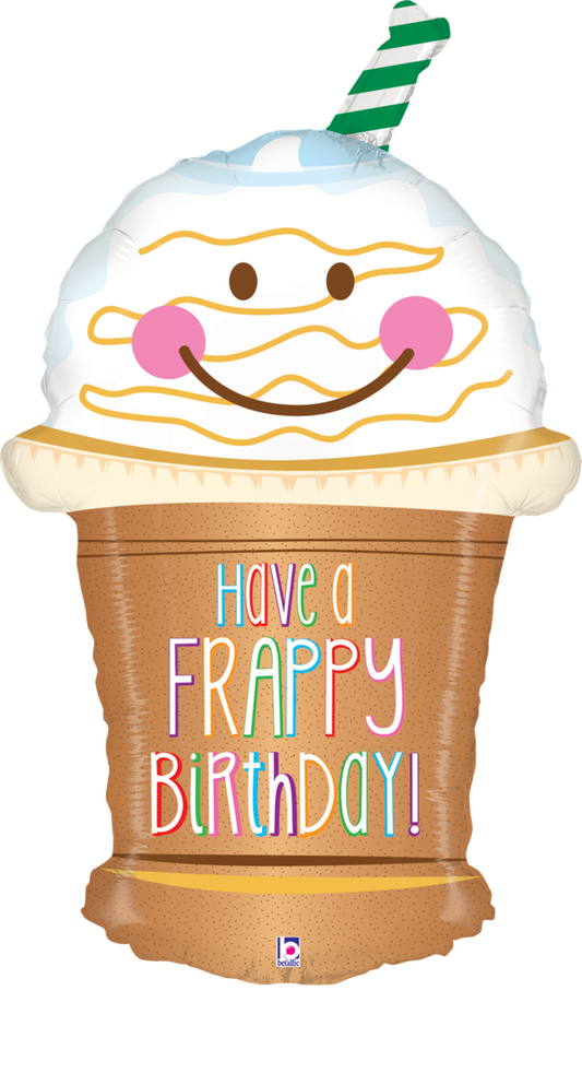 Frappy Coffee Birthday Drink - SuperShape Foil Balloon