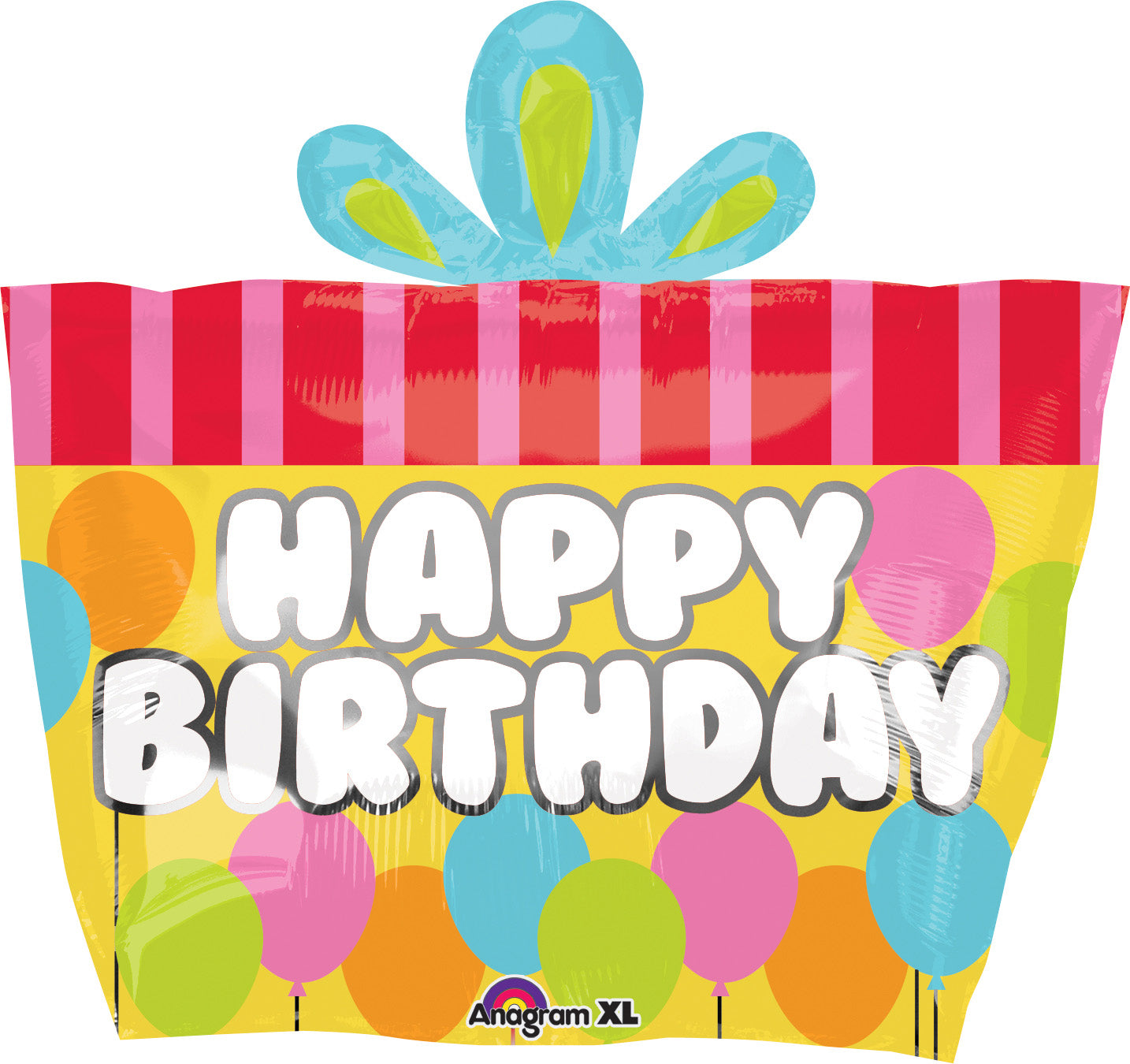 Happy Birthday - Balloon Present - Jr Shape