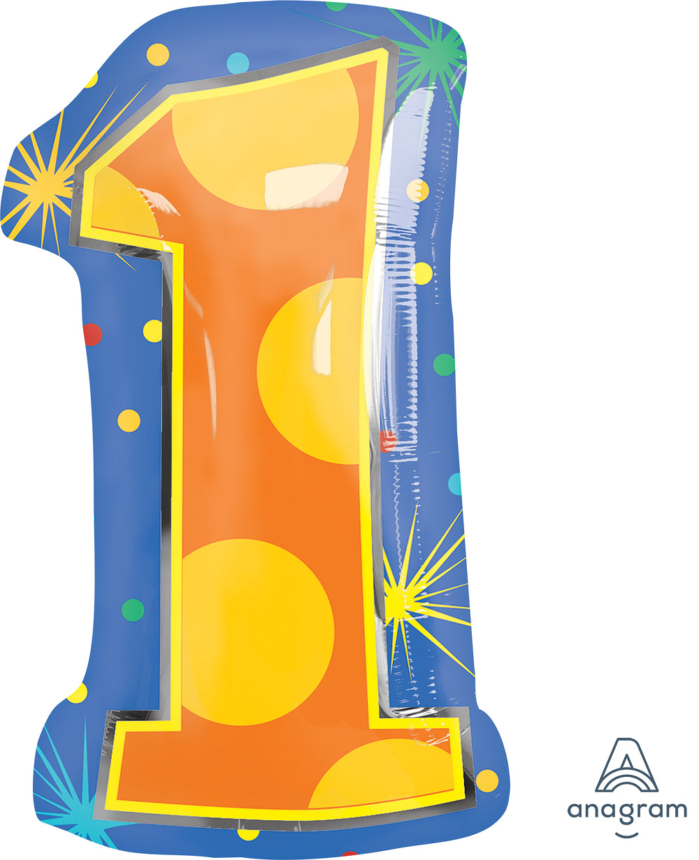 20" Colorful Jr Numbers Foil Balloon