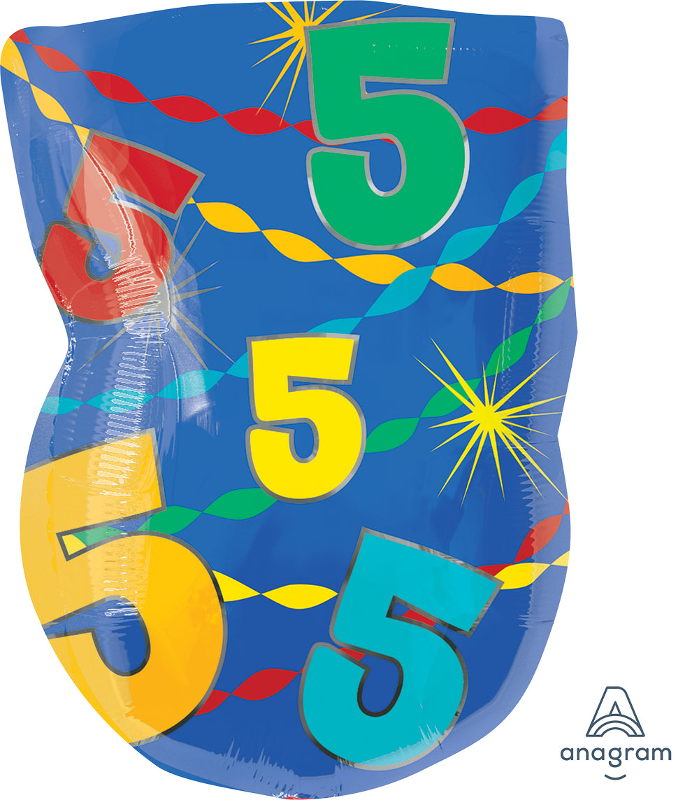 20" Colorful Jr Numbers Foil Balloon