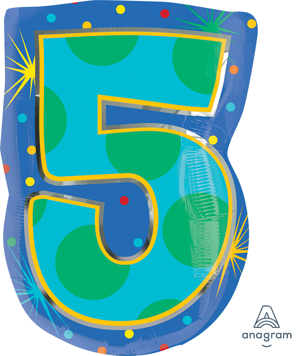 20" Colorful Jr Numbers Foil Balloon