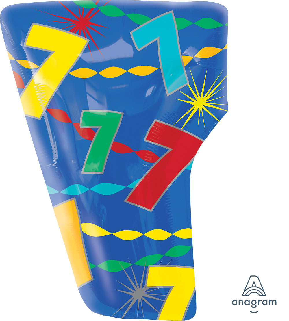 20" Colorful Jr Numbers Foil Balloon