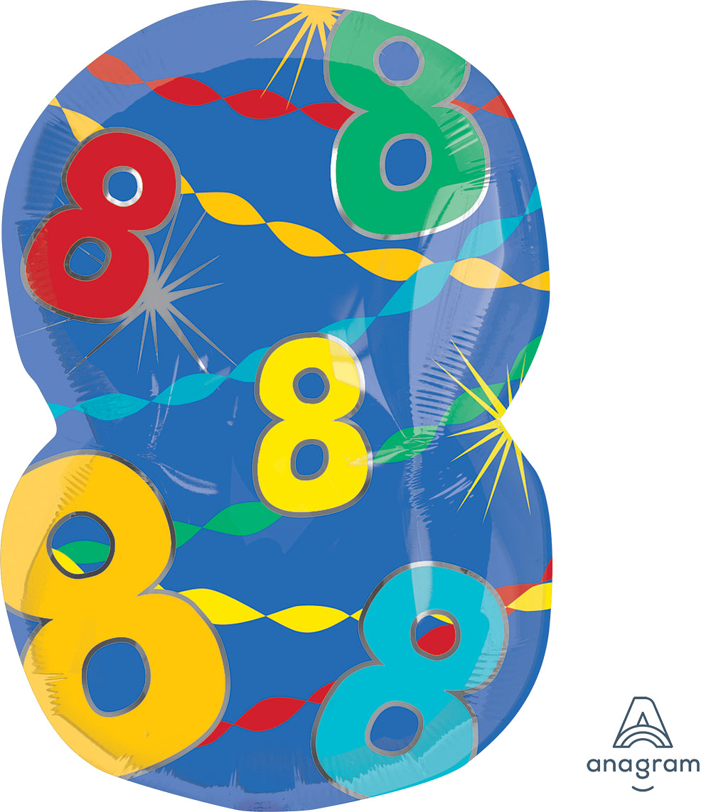 20" Colorful Jr Numbers Foil Balloon