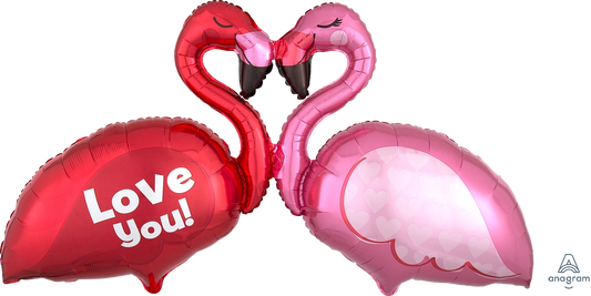 Love Flamingos - SuperShape Balloon