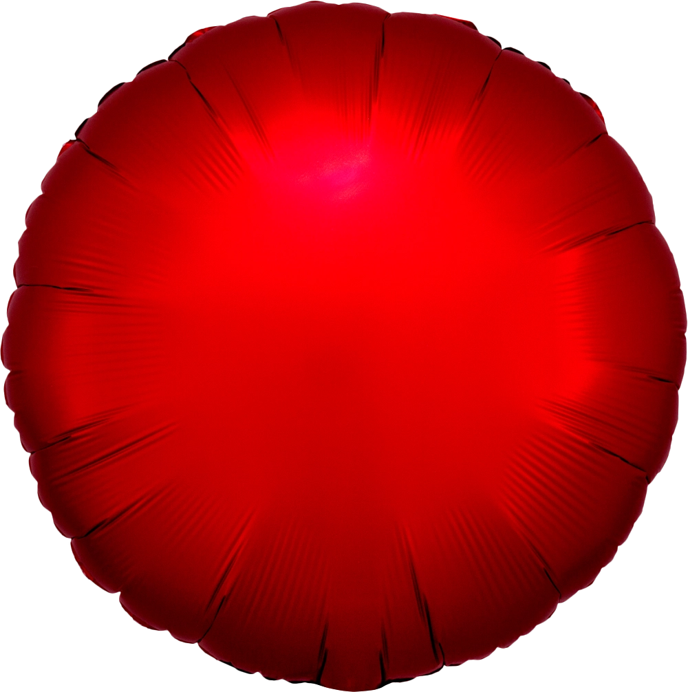 17" Red Satin Luxe Circle Foil