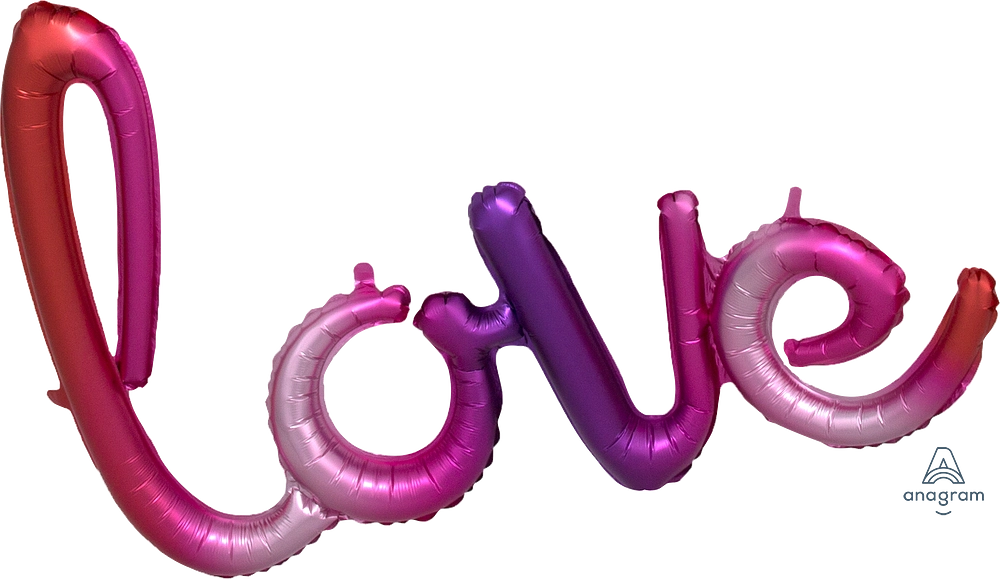Ombre Love - Air-filled Balloon Banner Phrase