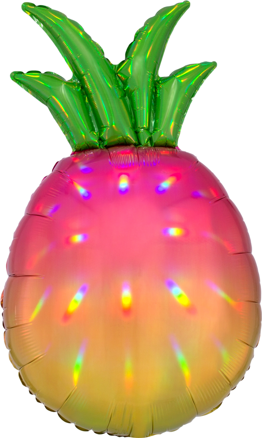 31" Iridescent Pineapple SuperShape Foil Balloon