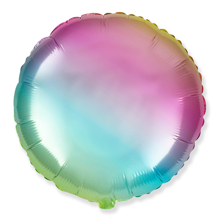 18" Gradient Pastel Iridescent Circle Foil